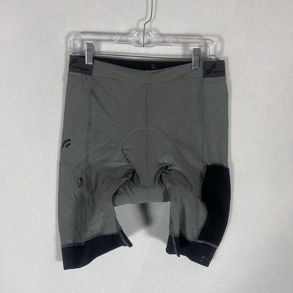 Sportneer NEW Padded Cycling Shorts Mens XL Gray Performance Stretch Bike NWT - Picture 1 of 13